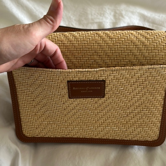 Aspinal of London Crossbody Raffia Bag - Picture 11 of 16